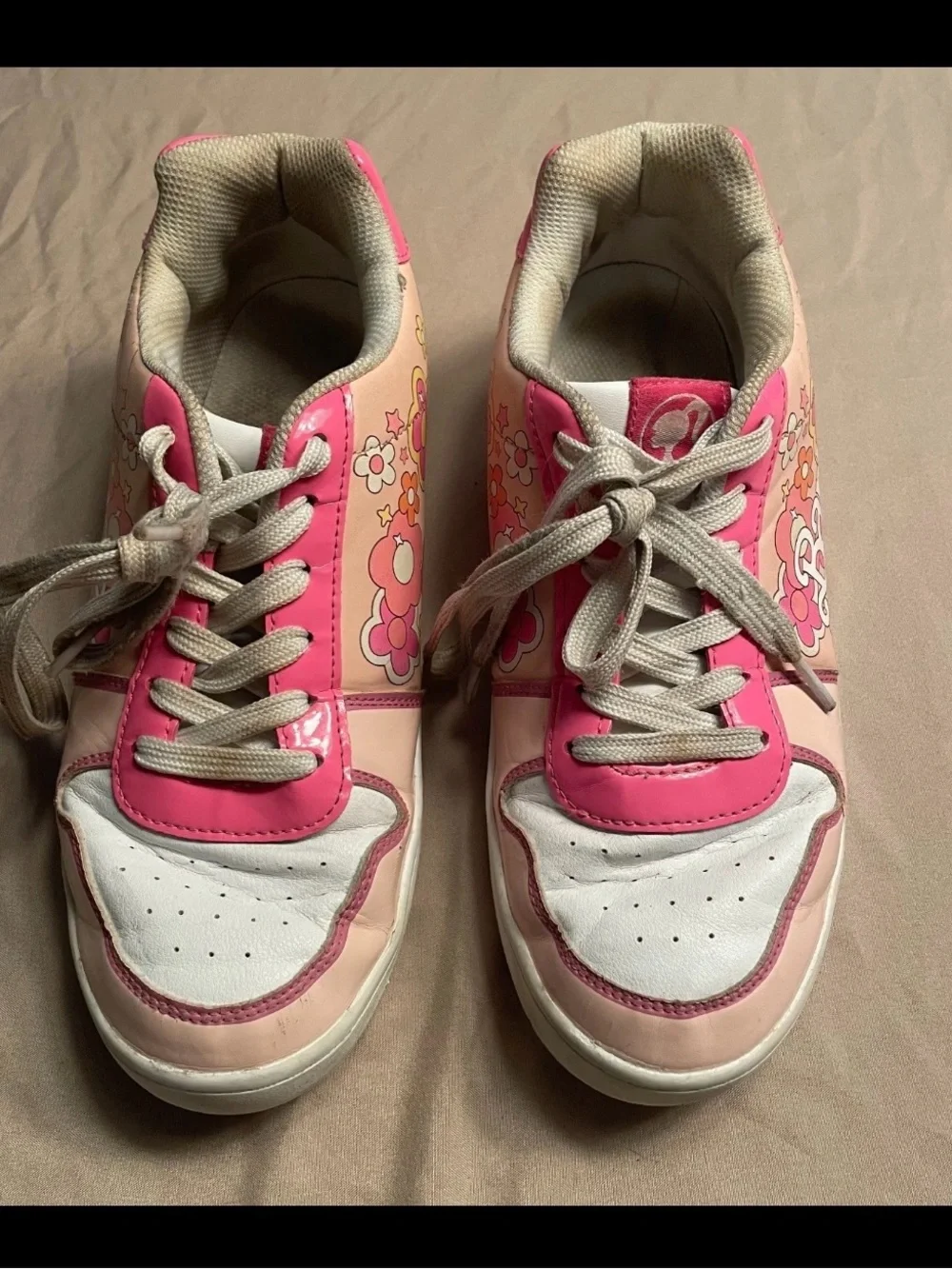 Barbie Pink and Light Pink Floral Graphic Sneakers